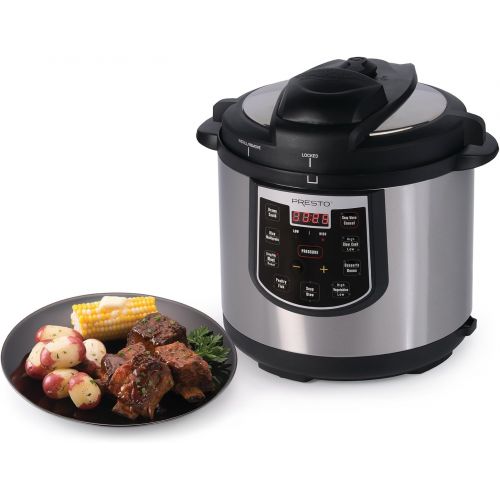  [아마존베스트]Presto 02141 6-Quart Electric Pressure Cooker, Black, Silver