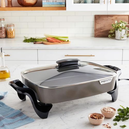  [아마존베스트]Presto Electric Skillet, 16, Grey Ceramic