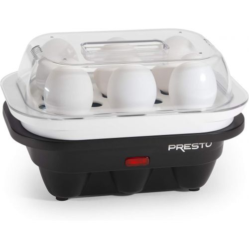  [아마존베스트]National Presto 04632 Electric Egg Cooker, 6, Black and White