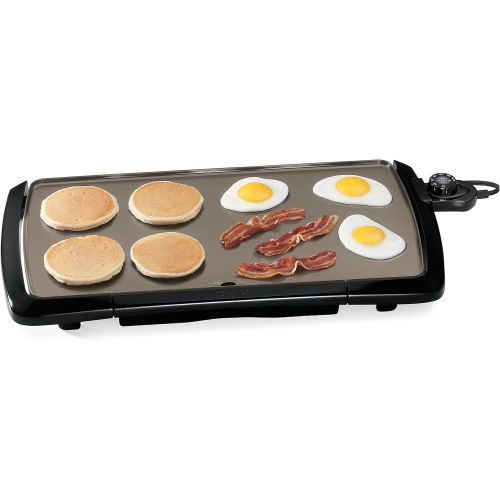  Presto 07055 Cool-Touch Electric Ceramic Griddle, 20, Black & Electric Skillet, 16, Grey Ceramic