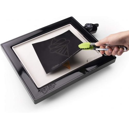  [아마존베스트]Presto 07080 PanGogh Art Batter Bottles and templates Pancake Griddle, 11x9, Black