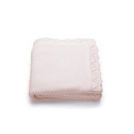 Prettybuy KUKISHOP 31.5 x 39Cotton Soft Baby Knitting Blanket Cuddle Receiving Swaddle Blanket for Baby Boys Girls Newborn Gift, Toddler Crib Blanket(Pink)