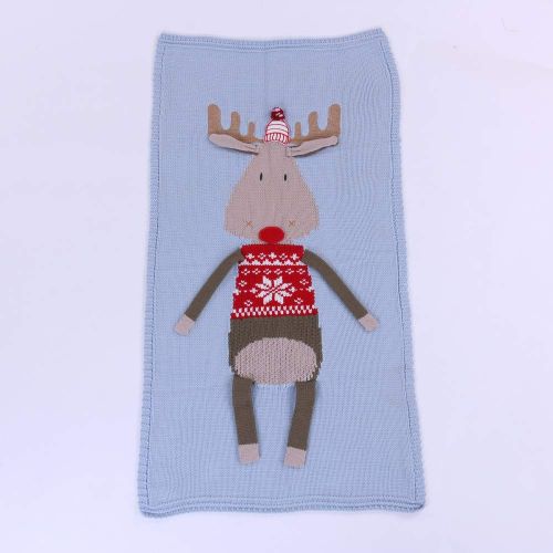  Prettybuy Baby Blanket Knit Deer Swaddling Sleeping Stroller Newborn Toddler Blankets Covers for Boys Girls Winter