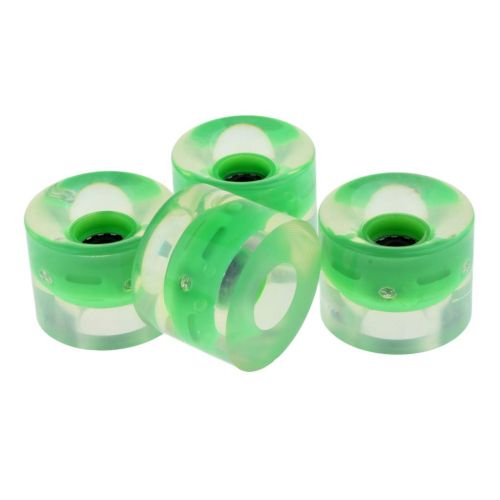  Prettyia 4pcs 60mm Light Up Flash Skateboard Longboard Wheels 78A with Bearing Core Glow at Night 5 Color