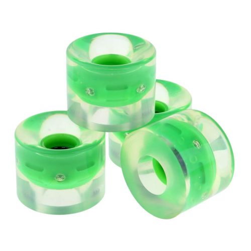  Prettyia 4pcs 60mm Light Up Flash Skateboard Longboard Wheels 78A with Bearing Core Glow at Night 5 Color