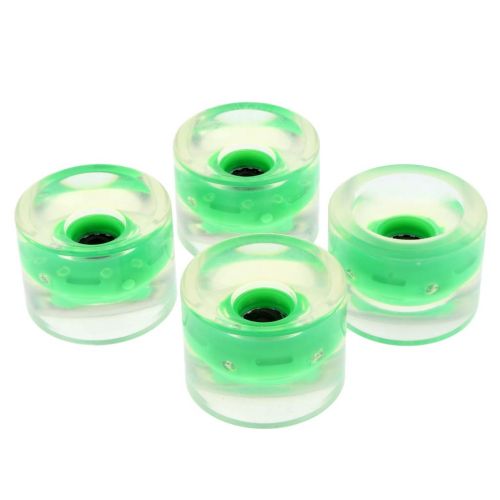  Prettyia 4PCS Light Up Longboard Wheels with 4pcs Magnetic Core Glow at The Night Cruiser Skateboarding Sliding Mountain Downhill Street