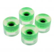 Prettyia 4pcs 60mm Light Up Flash Skateboard Longboard Wheels 78A with Bearing Core Glow at Night 5 Color
