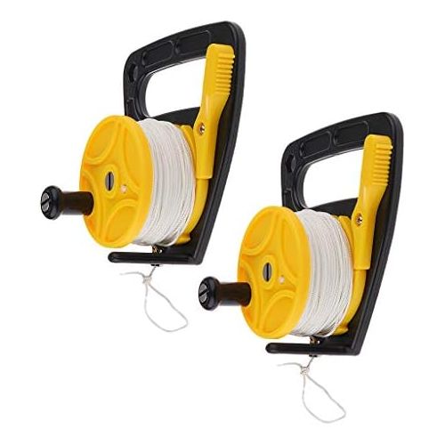  [아마존베스트]Prettyia 2-Pack SMB Dive Reel 150ft Strong Nylon Line, Wreck Scuba Diving Divers Kayak Anchor Equipment