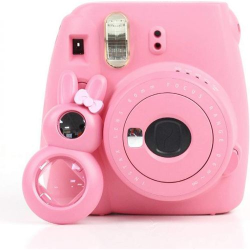  Prettyia 1 Piece Lovely Rabbit Selfie and Close Up Lens Shot Mirror for Mini 8 Mini 9 Mini 8+ Mini 7s Polaroid 300 Instant Camera - Pink