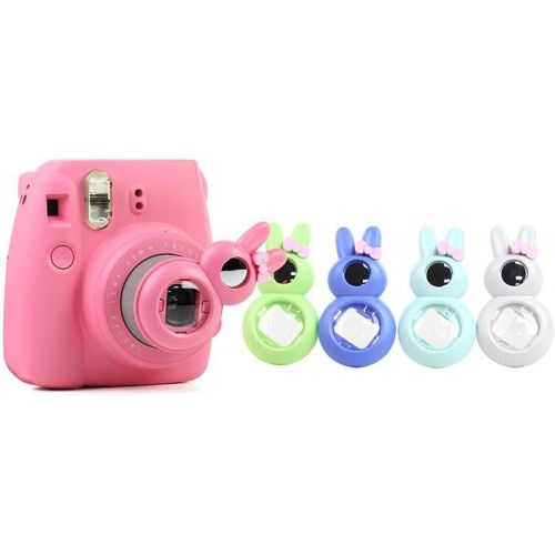  Prettyia 1 Piece Lovely Rabbit Selfie and Close Up Lens Shot Mirror for Mini 8 Mini 9 Mini 8+ Mini 7s Polaroid 300 Instant Camera - Pink