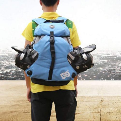  Prettyia Quad Skate, Roller Skating Bag Adjustable Pad Shoulder Strap Sports Backpack