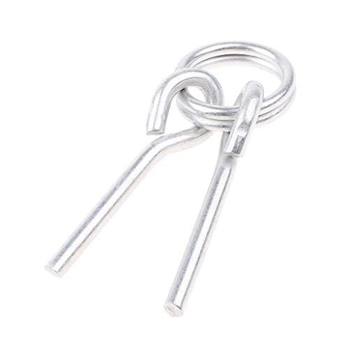  Prettyia Pole end Rings with 2 Pins - Aluminum Alloy fits Inside Tent Awning Poles