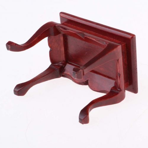  Prettyia Mini Wooden End Table Tea Coffee Table for 1/12 Dollhouse Miniature Annatto