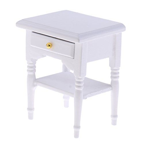  Prettyia 1/12 Dollhouse Miniature Furniture Bedroom Bedside Table Nightstand Cabinet