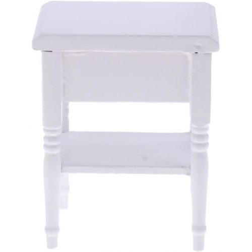  Prettyia 1/12 Dollhouse Miniature Furniture Bedroom Bedside Table Nightstand Cabinet