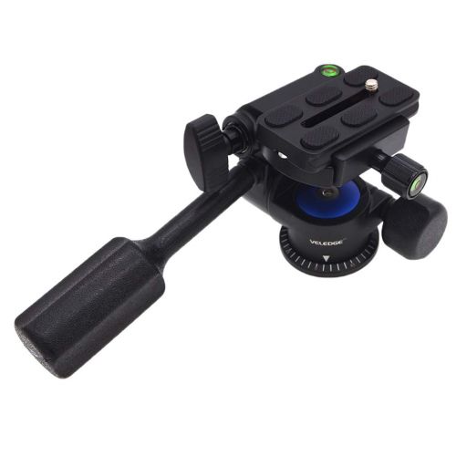  Prettyia Video Camera Tripod Action Fluid Drag Pan Head Compatible with Canon Nikon Sony Pentax DSLR Camera Camcorder Shooting Filming