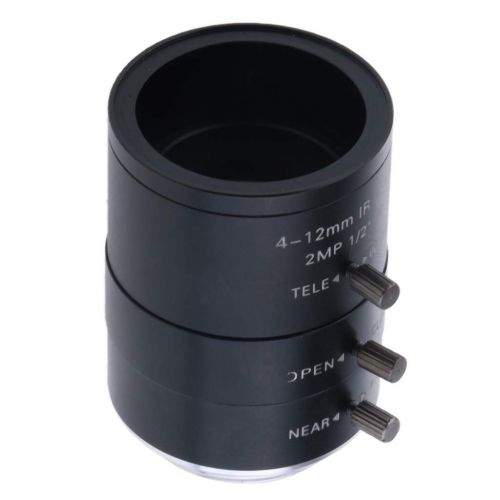  Prettyia 4-12mm 12 Manual Iris Varifocal Lens Cs-Mount Dc Drive for Security Camera 12 Inch F1.6