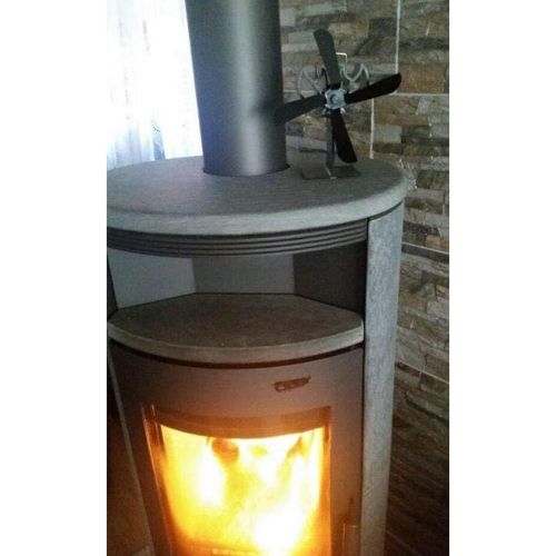  Prettyia Heat Powered Low Profile Mini Stove Fan for Wood Log Burner Fireplace Burner