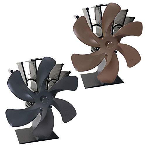  Prettyia 2pcs 6 Fireplace Fan Thermal Heat Power Stove Fan Wood Burner Fan Eco