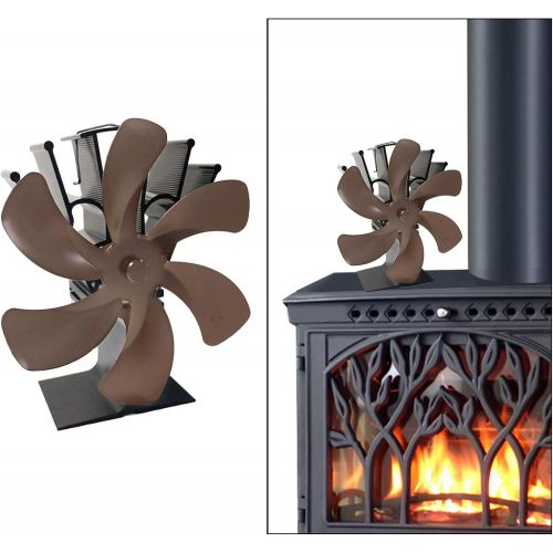  Prettyia 2pcs 6 Fireplace Fan Thermal Heat Power Stove Fan Wood Burner Fan Eco