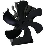 Prettyia Stove Fan Heat Powered Fan for Wood Burning Stoves or Fireplaces Quiet and Low Maintenance, Disperses Warm Air Through House Black