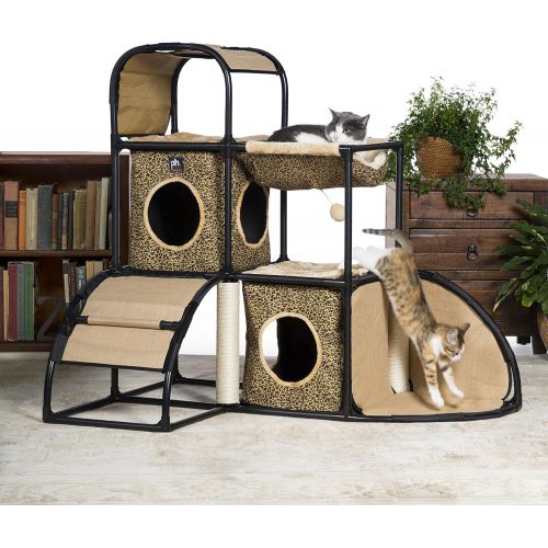  Prevue Pet Products Catville Townhome, Leopard Print