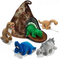 [아마존베스트]Prextex Dinosaur Volcano House with 5 Plush Dinosaurs Great for Kids