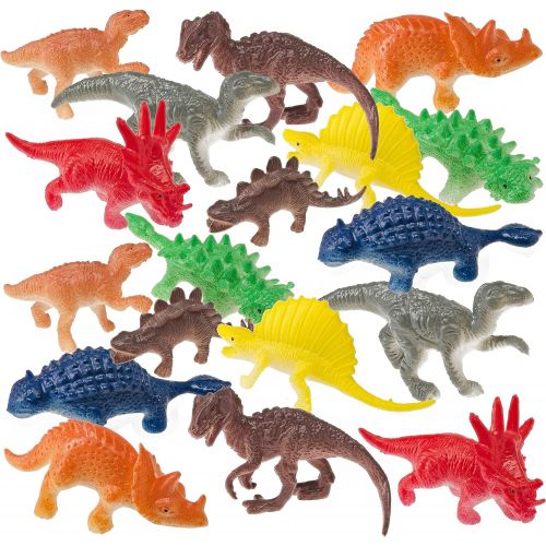  Prextex Box of Mini Dinosaur Toys (72 Count) Best for Dinosaur Party Favors Cake Toppers Easter Eggs Filler