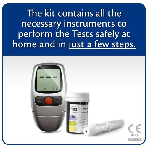  Prima Home Test Multicare-In Meter for Glucose/ Cholestrol/ Triglycerides