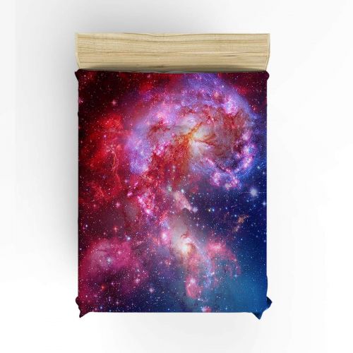  Prime Leader Twin 4 Piece Bedding Set for Girls Boys Children Adult, Outer Space Nebula Duvet Cover Set Ultra Soft and Easy Care Sheet Quilt Sets with Decorative Pillow Covers