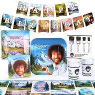 Prime Party Bob Ross Classic Party Supplies Set | Themed Decorations and Recyclable Tableware | Serves 8 (Deluxe)