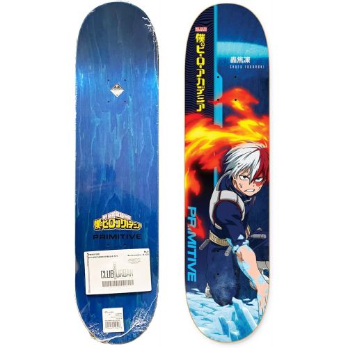  Primitive Skateboarding x My Hero Academia Unisex Shoto Todorki Skateboard Deck 8.125 Blue