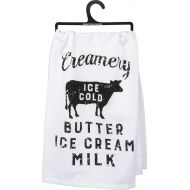 Primitives by Kathy Creamery Ice Cold Butter Ice Cream Milk Cotton Kitchen Towel -28-in