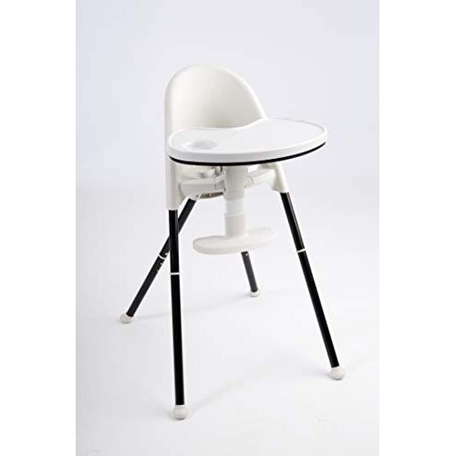  [아마존베스트]Primo Cozy Tot Deluxe Convertible Folding High Chair & Toddler Chair - Black, Black/White