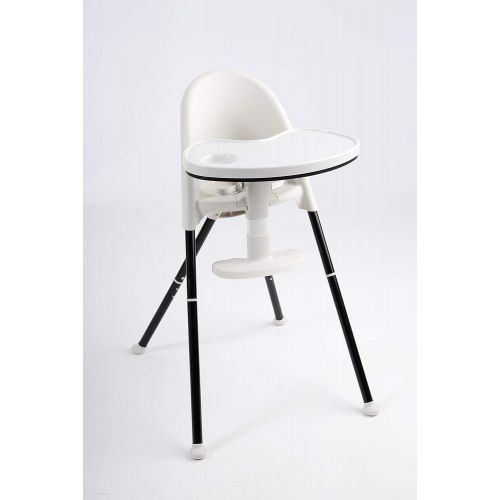 [아마존베스트]Primo Cozy Tot Deluxe Convertible Folding High Chair & Toddler Chair - Black, Black/White