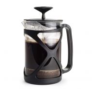 Primula Tempo French Press Premium Filtration with No Grounds, Heat Resistant Borosilicate Glass, Black