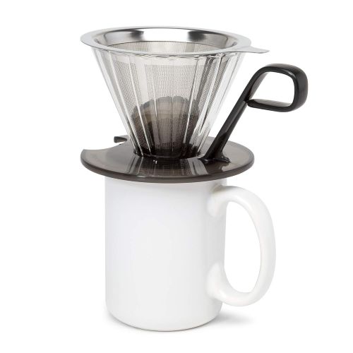  Primula PPOCD-6701 1-Cup Stainless Steel Pour Over Coffee Maker, 4.8 x 4.8 x 4.8 inches, Black