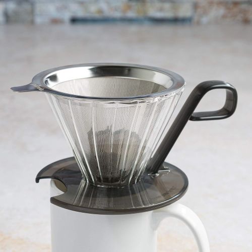  Primula PPOCD-6701 1-Cup Stainless Steel Pour Over Coffee Maker, 4.8 x 4.8 x 4.8 inches, Black