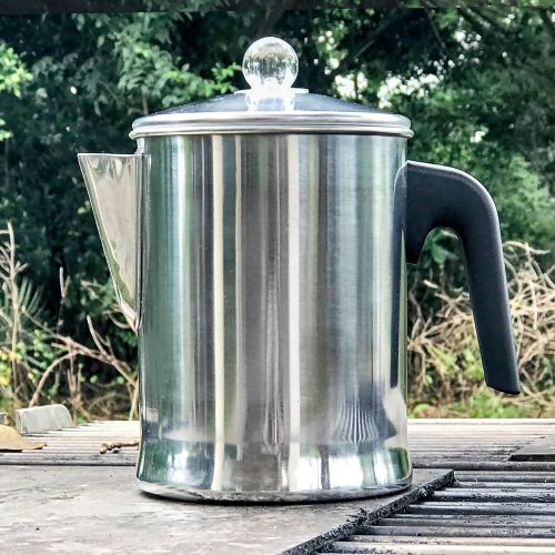  Primula TPA-3609 Today Aluminum Stove Top Percolator Maker Durable, Brew Coffee On Stovetop, Grill Or Campfire, 9 Cup