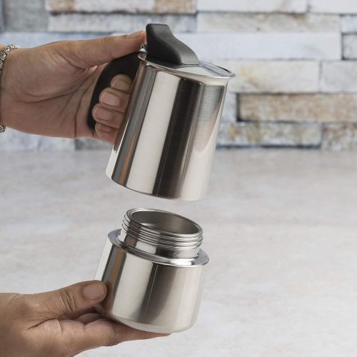  Primula PES-4604 Stainless Steel Stovetop Espresso Coffee Maker, 4-Cup