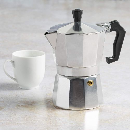  Primula Stovetop Espresso and Coffee Maker, Moka Pot for Classic Italian and Cuban Cafe Brewing, Cafetera, Three Cup