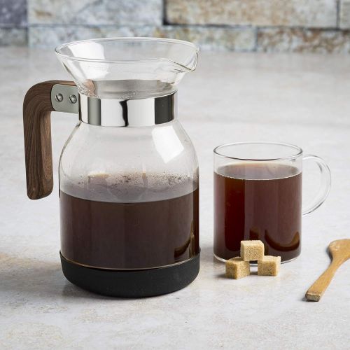  Primula Park Set with Permanent Reusable Removable Filter Coffee Dripper Pour Over Maker Brewer Pot, Borosilicate Glass, Easy to Use and Clean, 36 oz