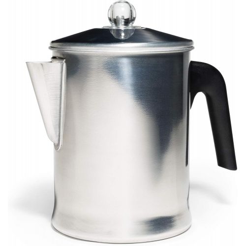  Primula TPA-3609 Today Aluminum Stove Top Percolator Maker Durable, Brew Coffee On Stovetop, Grill Or Campfire, 9 Cup