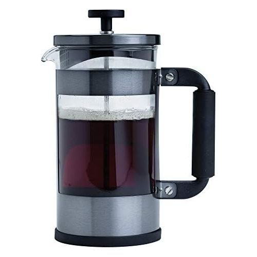  Primula Melrose French Tea Maker, Stainless Steel Coffee Press, Premium Filtration with No Grounds, Heat Resistant Borosilicate Glass, 8 Cup, Gunmetal