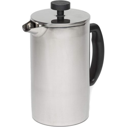  Primula Lexington French Press Coffee Tea Maker Insulated Stainless Steel Double Wall Vacuum Sealed, Filtration with No Grounds, 8 Cup