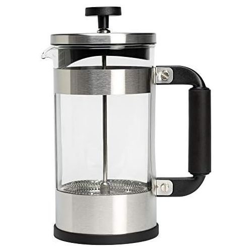  Primula Melrose French Tea Maker, Stainless Steel Coffee Press, Premium Filtration with No Grounds, Heat Resistant Borosilicate Glass, 8 Cup