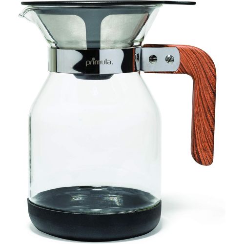  [아마존베스트]Primula Park Set with Permanent Reusable Removable Ultra Fine Micro Mesh Stainless Steel Filter, Coffee Dripper Pour Over Maker Brewer Pot, Borosilicate Glass, Easy to Use and Clea