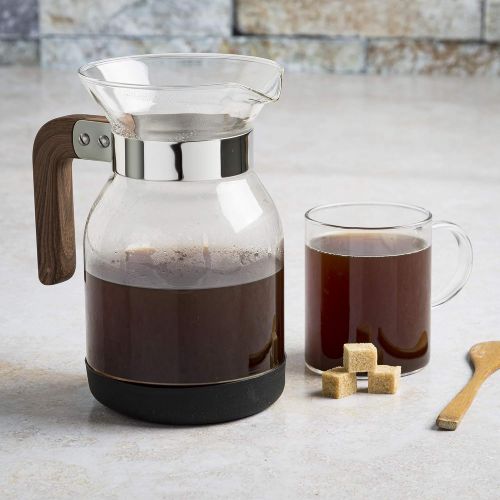  [아마존베스트]Primula Park Set with Permanent Reusable Removable Ultra Fine Micro Mesh Stainless Steel Filter, Coffee Dripper Pour Over Maker Brewer Pot, Borosilicate Glass, Easy to Use and Clea