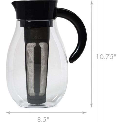  [아마존베스트]Primula Flavor Airtight Cold Brew Coffee or Iced Tea Maker Shatterproof Durable Plastic Construction, Leak-Proof, 2.7 Quart, Black