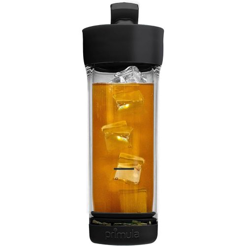  [아마존베스트]Primula Press and Go Double Wall Loose Leaf Iced Tea Brewer Tumbler With Strainer, 16 oz, Black